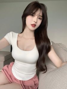 Baju Tidur Set Baju Celana Pendek 9981 Piyama Baju Rumah Import Korea U-neck Sweet French Cute