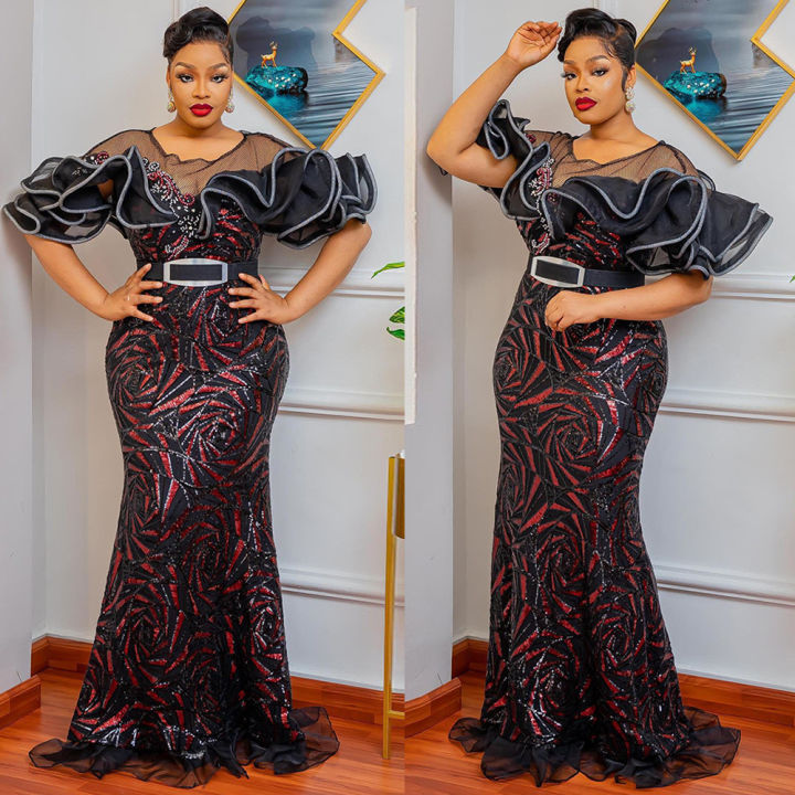 Plus Size African Party Long Dresses For Women 2022 New Dashiki
