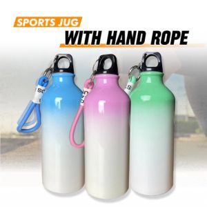 Risefully 600ml Sublimation Gradient Sports Jug with Hand Rope