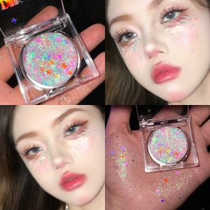 Sparkling Diamond Cattle Herder Eye Shadow Stage Performance Bright Shiny Gel Halloween Cosplay Eye Makeup Student Party