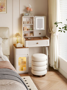 YANGYING | Cream Style Small Wooden Vanity Table 50cm