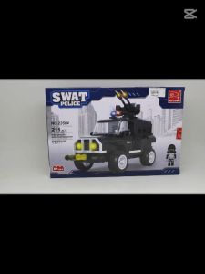 KEYIXING 211Pcs Swat Police Bricks (16844) Raion Educational Building Blocks