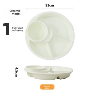 Diet Meal Prep Plate for Home Use Single Serving with Proportional Divisions