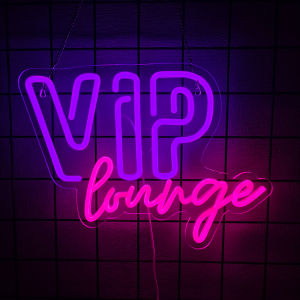 VIP Lounge ป้ายนีออนสําหรับตกแต่งผนังไฟนีออน LED ป้ายสําหรับบาร์ห้องโรงแรมคาเฟ่ห้อง VIPตกแต่งบ้านUSB Powered.