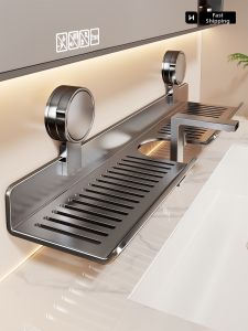 Wall-mounted Suction Cup Shelf