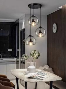 Nordic Modern Simple Restaurant Glass Single Head Bedroom Bedside Small Pendant Lamp Bar Counter Pendant Light Creative Home Decor