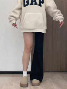 กางเกงยีนส์ทรงขาบานเอวสูง ทรงตรง สำหรับผู้หญิงไซส์ใหญ่ สีดำ ทรงเข้ารูป ทรงกระบอกเล็ก ทรงหลวม สำหรับฤดูใบไม้ร่วง