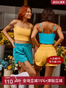 AlphaGym Womens Sport Shorts Running Shorts Summer American Style Slimming Side Split Splice Sports Pants Breathable Sportswear