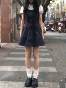 LIRUSHAN | Korean Style Faux Layer Short Sleeve Dress