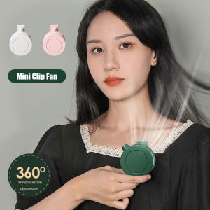 Xudewei Mini Clip Fan Hanging Waist Neck Fan USB Fan 3 Speeds Portable Air Cooling Fan