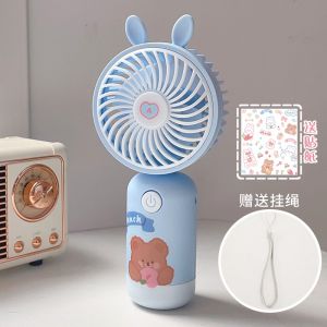 Cute Portable Mini Handheld USB Desktop Small Fan Silent Childrens Gift Student Compact Travel Fan Cartoon Style Fan
