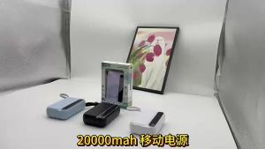 20000mAh Portable Powerbank With 4 Cables Fast Charging Power Bank Built In IOS / Micro USB / Type-C Cable