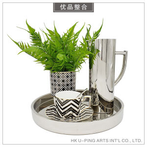 Modern Simplicity Home Decoration Living Room Coffee Cup Set Simulation Flower Ornamentals Soft Furnishing Sample Room