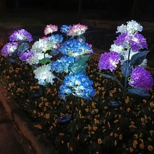Flower Light Garden Light Courtyard Decoration Outdoor Solar Powered Embroidered Ball Flower Lights LED Simulation Fairy Light