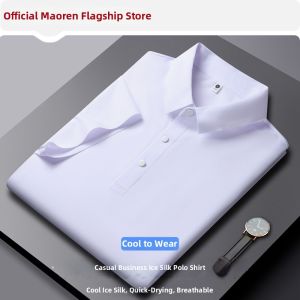 MiiOW | Cool Ice Silk Business Polo Shirt For Men