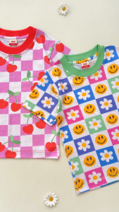 MINI COTTONS Kaos Anak Perempuan Kembar Ibu Anak Fullprint Girls Kids Tshirt 100% Katun Vol2