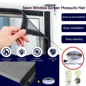 Mosquito Nets for Window Anti-mosquito Sewn Window Screen Mesh Anti Insect Invisible Mosquitoes Curtain with Sticky Tape