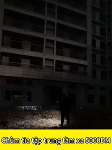 Đèn Pin Siêu SángMàn hình kỹ thuật số LCD ST-35 Chiếu Xa 500m Zoom Linh Hoạt Pin Khủng 3 Ngày IP65 Chống Nước