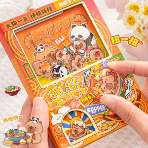 Portable Panda Themed Coloring Notebook Cute Girls Stationery Fun Shaking Game Cartoon Style Pages Elementary School Student