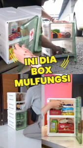 Rak Serbaguna rak plastik plus jinjingan Foldable Bisa dilipat Bahan ABS tutup magnet Polycarbonate