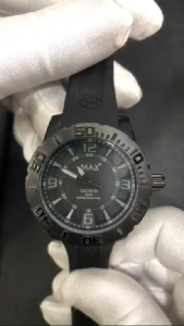 MAX Legend Watches Black Steel Case Black Dial Womens Silicone Strap Watch 38mm 5-MAX684