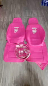 🎀 เติมความน่ารักให้รถคุณ! กับชุดหุ้มเบาะรถยนต์คิดตี๋  สีชมพูหวาน ขนาดฟรีไซส์ ใช้ได้กับรถทุกรุ่น พร้อมชุดหุ้มอุปกรณ์ภายใน🎀