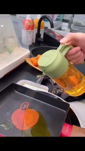 Oil Dispenser Bottle for Kitchen 2 in 1 Oil Dispenser and Sprayer470ml/16oz Glass Oil Container for Cooking Kitchen Air Fry  BBQ Salad Baking