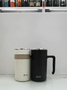 500ML Thermos Cup 304 Stainless Steel Cup with Handle Male Lady Business Water Cup Personal Office Cup