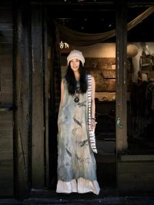 Loose Watercolor Maxi Dress And Wide Leg Pants Set Womens Summer New Style Casual High Waist Long Pants Fashion Ensemble