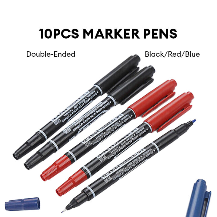 10Pcs Dual Tips Permanent Marker Pens Fine Point Ultra Fine Liner  Double-Ended Art Markers for Precise Coloring And Highlighting Lazada PH