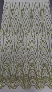African Sequins Net Fabric 2026 High Quality 5 Yards Nigerian French Groom Lace Fabric For Sewing Luxury Wedding Party Dresses