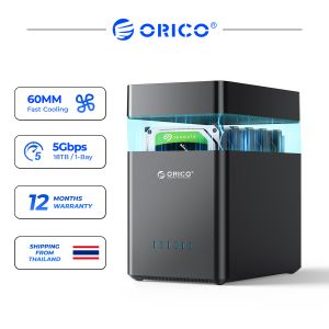 ORICO DS Series 5 Bay 3.5 Type-C Hard Drive Enclosure SATA3.0 HDD Case Support 12V6.5A Power