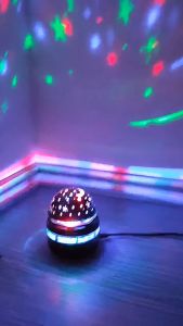 Mini Night Light Stage projection light Rotating Dancing Light Rainbow Soft Light Ripple Night Lamp for Childrens Room Bedroom Decor Christmas DJ Light Dance Party Disco KTV Bar