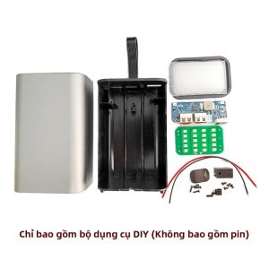 DIY 6x21700 Power Bank Case Max 30000mAh PD QC22.5W FastCharge Type-C MicroInput Vỏ Nhôm Cho Đèn Pin LED Hộp Pin