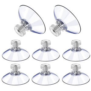 5pcs 32/41/53mm Round Strong Transparent Suction Cups with Screw Plastic Suction Pads Adhesive Suction Holder with Screw Nut
