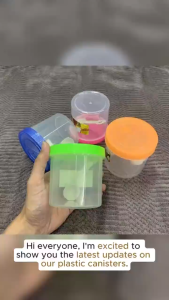 3PCS Plastic Canister with spoon all purpose container food storage box