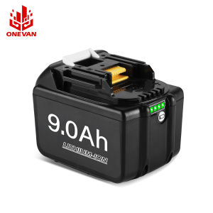 Có Thể Sạc Lại 18V 9.0Ah Lithium Ion Với Bộ Sạc Với Màn Hình Hiển Thị 9000MAh Sức Chứa Lớn cho Makita 18V Pin BL1830 BL1835 BL1850 BL1860 BML185 BDF454Z Cưa Điện Công Cụ Điện Pin