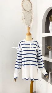 Haura Sweater Rajut Garis Knit Korean style trendy / Sweater wanita Garis garis termurah / Maudy Sweater Strip