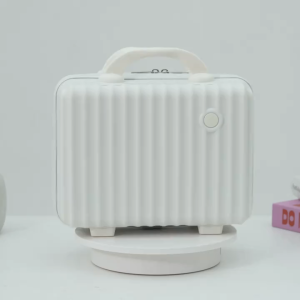 Casual Style TSA Approved Packing Organizer Durable Plastic Rectangle Makeup Storage Case Solid Color Zipper Closure