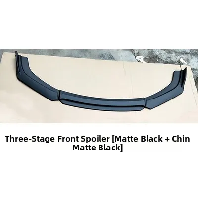 Universal Car Modification Front Spoiler Quad Section Double Layer with Tongue Lip Side Skirt Car Body Kit Exterior Accessories