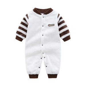 Prince Danton | Autumn Winter Flannel Newborn Boy Sleeper Thick Onesie
