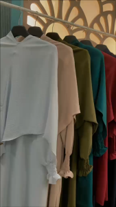 Jubah Abaya Moden Exclusive Jubah Abaya Red Long Dress Hijab Modest Fashion Casual Wear