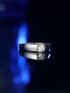LOVETIA Cincin Pasangan Couple Wedding Ring Perak Asli 925 Moissanite 0.5 Ct Sertifikat GRA BTJZ018