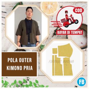 【COD】Pola Outer Kimono Pria | Pola Baju Outer Pria | Pola Instan | Pola Jiplak | Pola Jahitan Lengkap Firdaus Busana