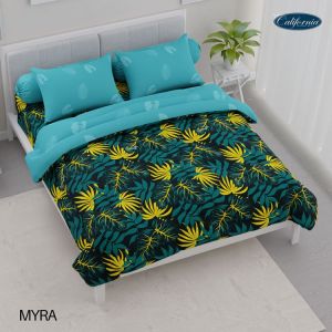 Bedcover set california ukuran 180x200 motif minimalis bunga