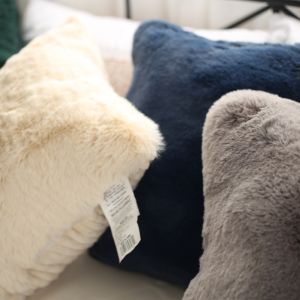 Gối Nhồi Bông Lông Thỏ Giả Sang Trọng Hình Thỏ Cưng Gối Dự Phòng Cho Ghế Sofa Gối Đọc Sách Cho Ban Công Gối Đầu Giường