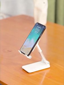 Cell Phone Stand with Silicon Pad Angle Height Adjustable for Desk Fully Forldable Mobile Phone Holder Compatible with All Mobile Phones