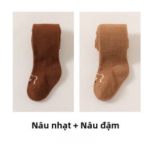 MiiOW | Quần tất nhung lót lông cừu Coral cho bé gái MiiOW Quần tất nhung lót lông cừu Coral dày dặn thời trang thu đông đa năng cho trẻ em