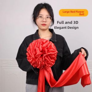 MONLEYTA | Red Flower Ball for Wedding 4S Store Opening Ribbon Cutting Commendation Car Delivery Moving Celebration