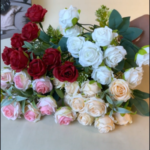 Bouquet Bunga Artificial Mawar Plastik Tanaman Hias Tangkai Ornamen Dekorasi Rumah COD PBP227